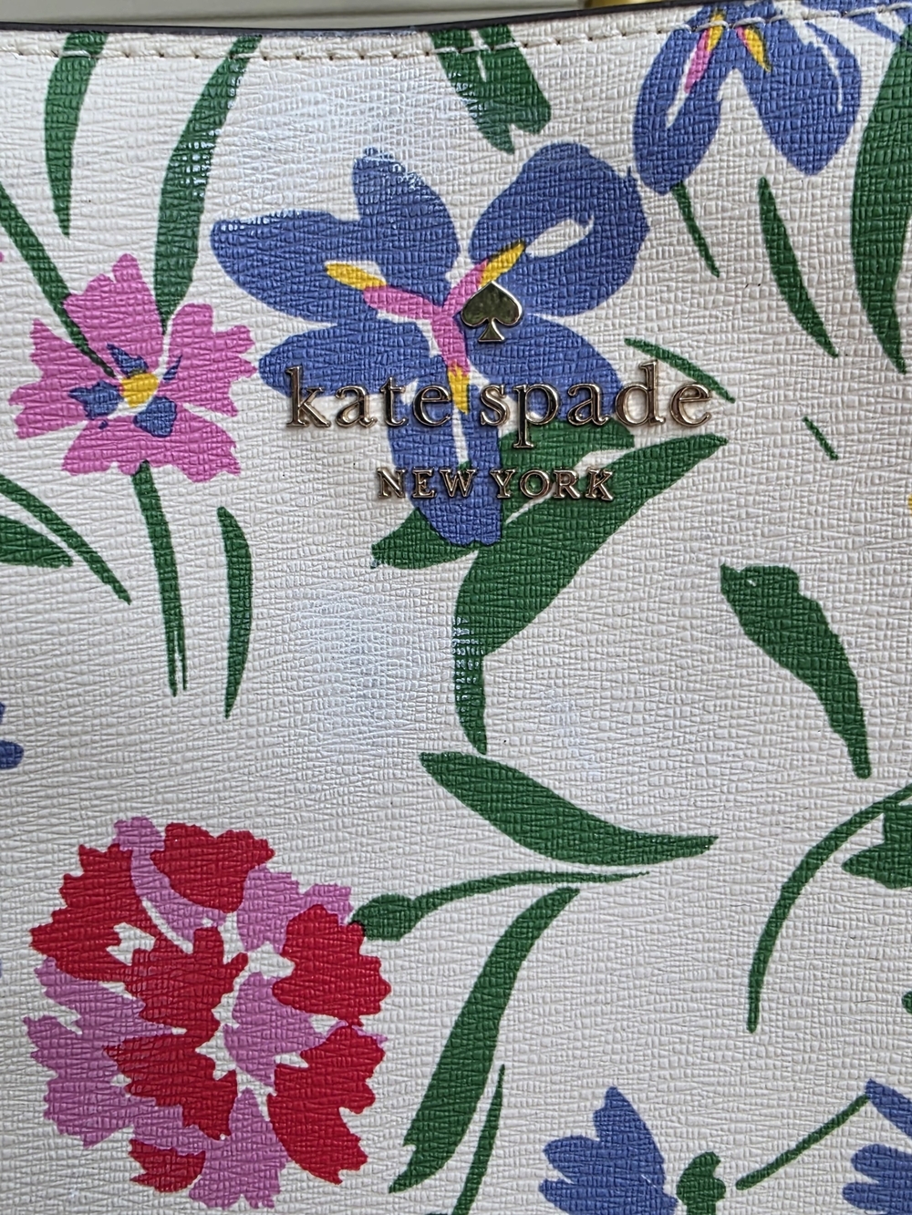 Kate Spade Garden Bouquet Floral Cream Large Top Zip Tote - Picture 12 of 16